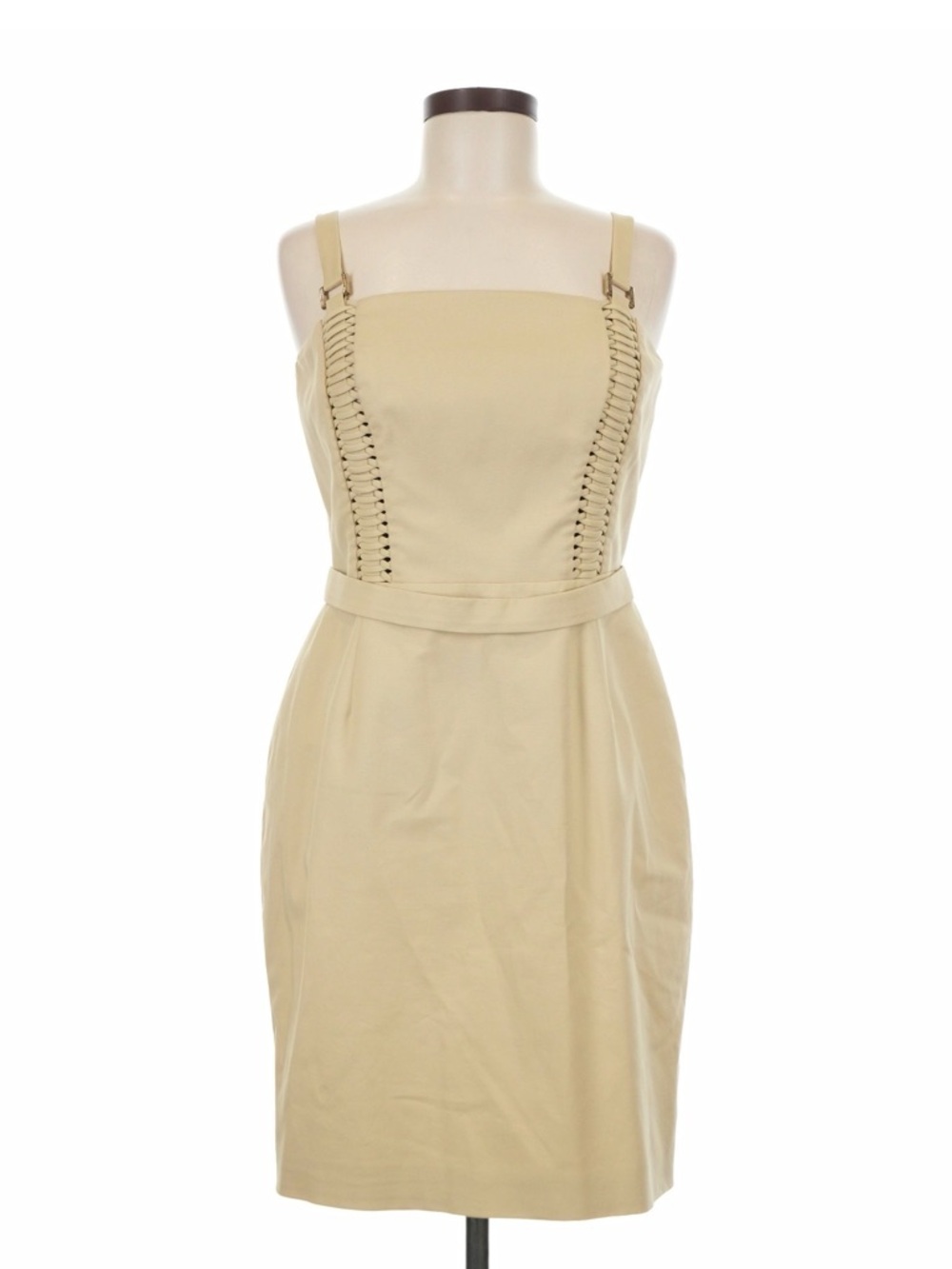 Versace Beige Mini Dress with Lace-Up Side Detail PLUS SIZE